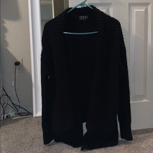 Chunky knit black cardigan
